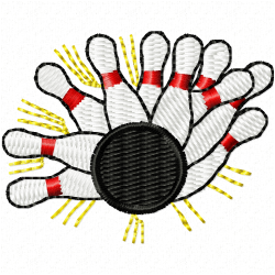 Bowling Embroidery Design 6
